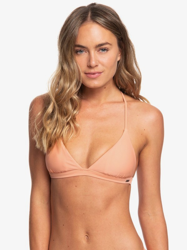 roxy, Printed Strappy Love Reversible Fixed Tri Bikini Top, MUTED CLAY (mja0) 0 Printed Strappy Love Reversible Fixed Tri Bikini Top Pink ARJX303357 Roxy