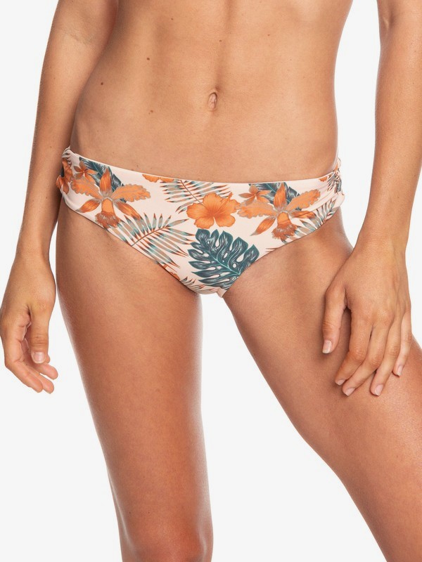 roxy, Softly Love 70'S Lace Up Full Bikini Bottoms, CREAM TAN TROPICALABABA (tem6) 0 Softly Love 70'S Lace Up Full Bikini Bottoms Beige ARJX403351 Roxy