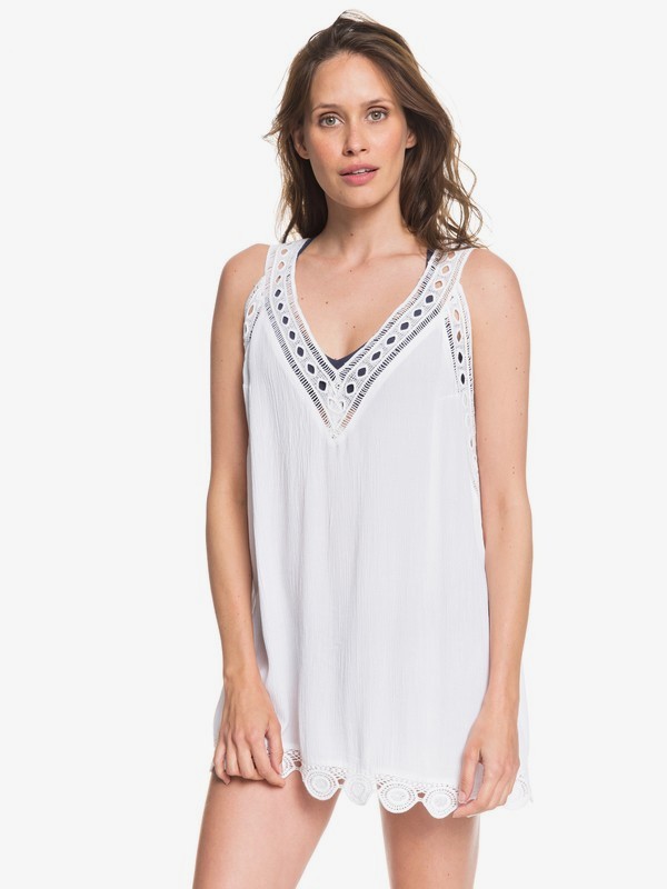 roxy, Halfway Strappy Beach Cover-Up, SNOW WHITE (wbk0) 0 Halfway Strappy Beach Cover-Up White ARJX603119 Roxy