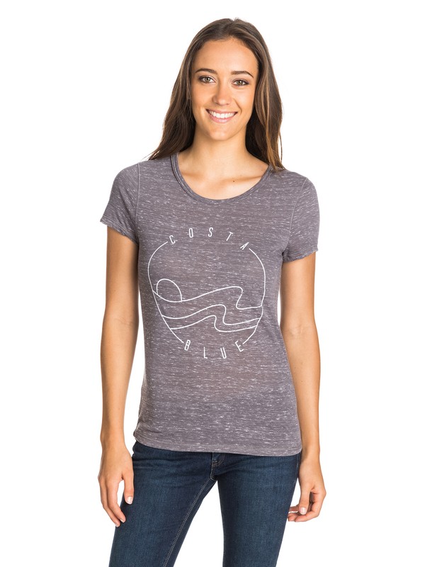 roxy, Coasta Blue Tee, HERITAGE HEATHER (sgrh) 0 Coasta Blue Tee ARJZT03143 Roxy