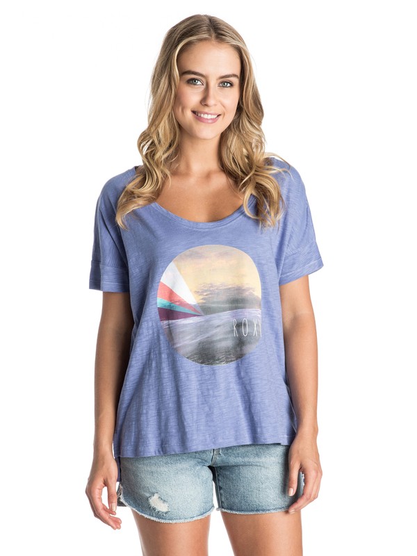 roxy, High Tide Loose Fit Tee, LIGHT DENIM (pmk0) 0 High Tide Loose Fit Tee ARJZT03341 Roxy