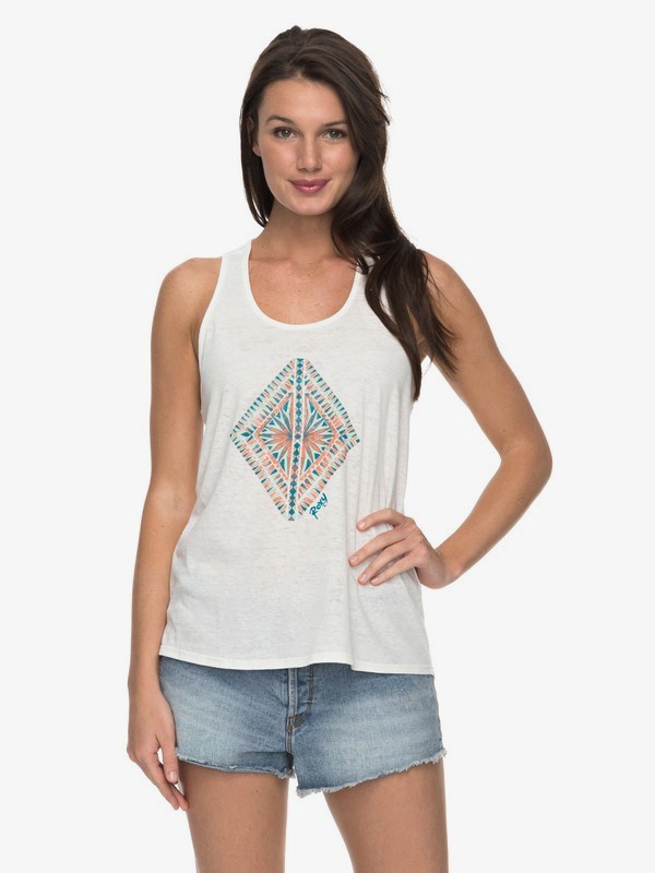 DIAMOND IN THE ROUGH TWIST TAN ARJZT04351 0 Diamond In The Rough Twist - Vest Top ARJZT04351 Roxy