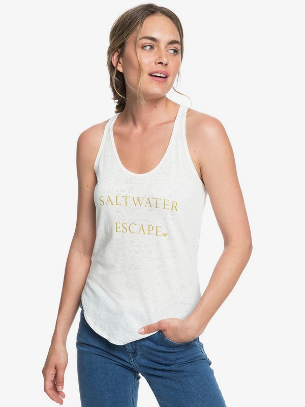roxy, Saltwater Racerback Tank, SEA SPRAY (wbs0) 0 Saltwater Racerback Tank White ARJZT04978 Roxy
