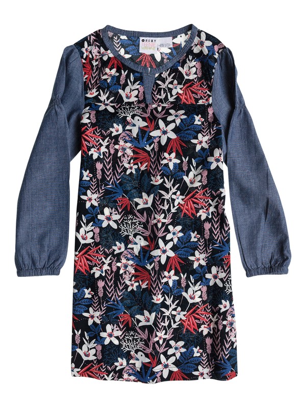 roxy, Girls 2-6 Sunny Days Dress, GARDEN TRUE BLACK FLORAL (kvj7) 0 Girls 2-6 Sunny Days Dress ARLWD03001 Roxy