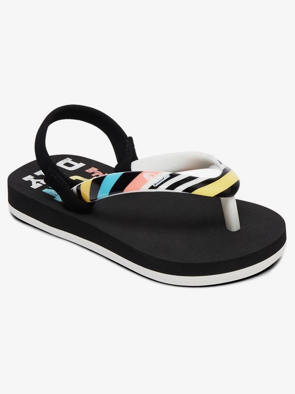 roxy, Girl's 2-6 Pebbles Sandals, BLACK GRAPHIC (bgp) 0 Girl's 2-6 Pebbles Sandals Black AROL100004 Roxy