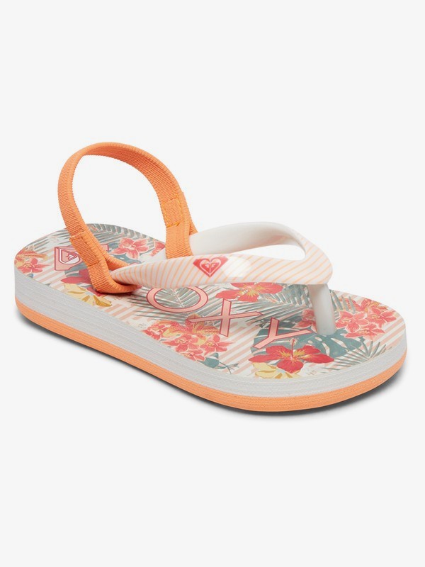 roxy, Girl's 2-6 Pebbles Sandals, PEACH PARFAIT (ppf) 0 Girl's 2-6 Pebbles Sandals Orange AROL100004 Roxy
