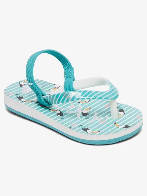roxy, Girl's 2-6 Pebbles Sandals, TEAL (tel) 0 Girl's 2-6 Pebbles Sandals Green AROL100004 Roxy