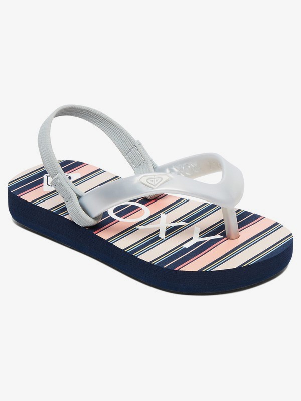 roxy, Girl's 2-6 Tahiti Sandals, PINK STRIPE (spi) 0 Girl's 2-6 Tahiti Sandals Pink AROL100005 Roxy