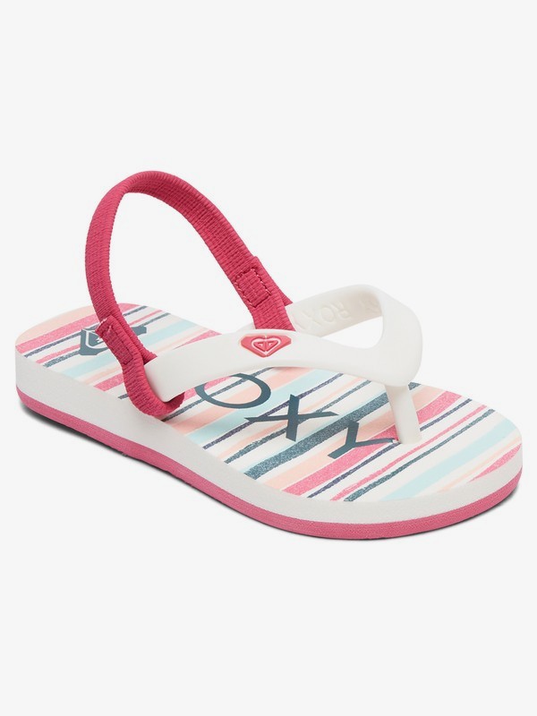 roxy, Girl's 2-6 Tahiti Sandals, STRIPE PLUMERIA (spu) 0 Girl's 2-6 Tahiti Sandals Purple AROL100005 Roxy