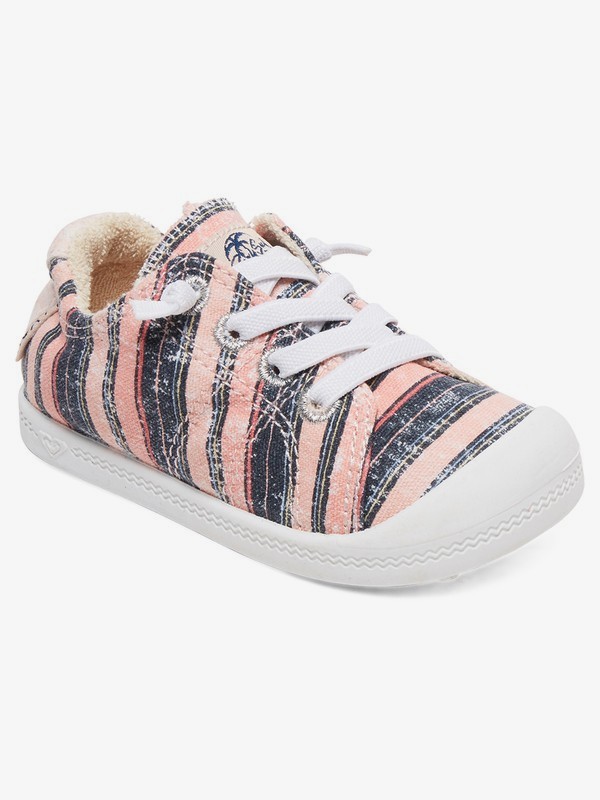 roxy, Girl's 2-6 Bayshore Shoes, PINK STRIPE (spi) 0 Girl's 2-6 Bayshore Shoes Pink AROS600001 Roxy