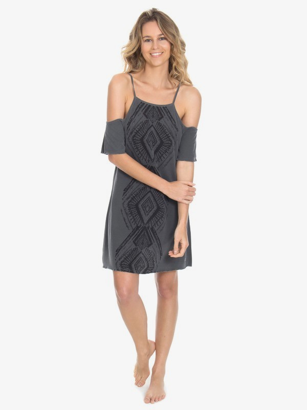 roxy, Vestido Feminino Ombros Vazados e Estampa Frontal Roxy, PRETO* (prt) 0 Vestido Feminino Ombros Vazados e Estampa Frontal Roxy Preto BR73811529 Roxy