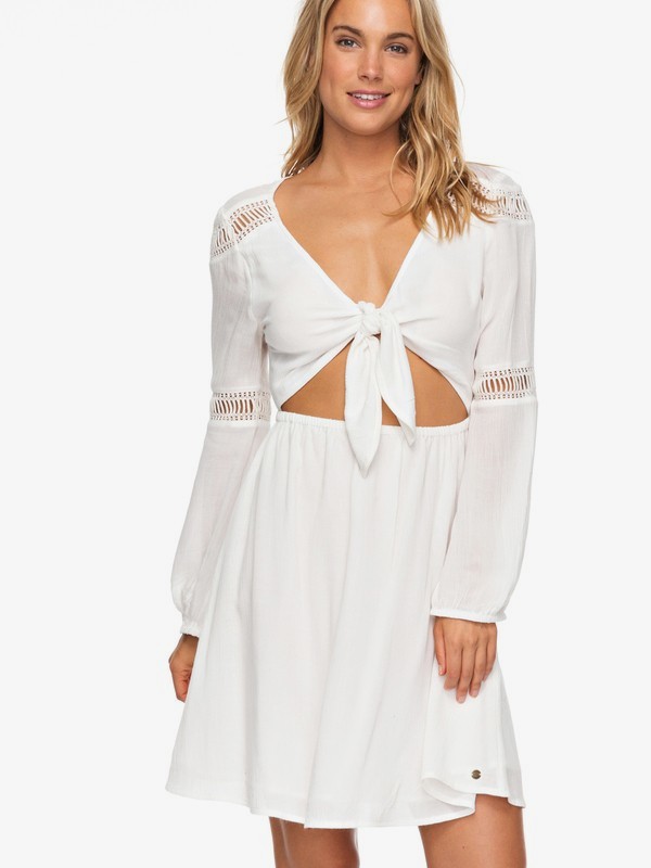roxy, Vestido Manga Longa White Hills Roxy, MARSHMELLOW* (wbt0) 0 Vestido Manga Longa White Hills Roxy Branco BR73811565 Roxy
