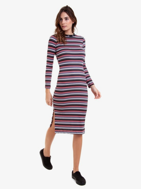 roxy, Vestido Longo Listrado Sea Salt Roxy, PRETO* (2013) 0 Vestido Longo Listrado Sea Salt Roxy Preto BR73811577 Roxy