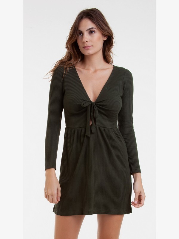 roxy, Vestido Curto Manga Longa Like A Gipsy Roxy, DUCK GREEN* (dcgr) 0 Vestido Curto Manga Longa Like A Gipsy Roxy BR73811578 Roxy