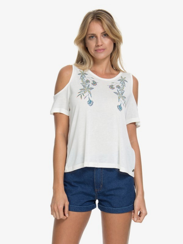 roxy, Blusa Bird Flower Roxy, OFF WHITE* (off) 0 Blusa Bird Flower Roxy Branco BR73891378 Roxy