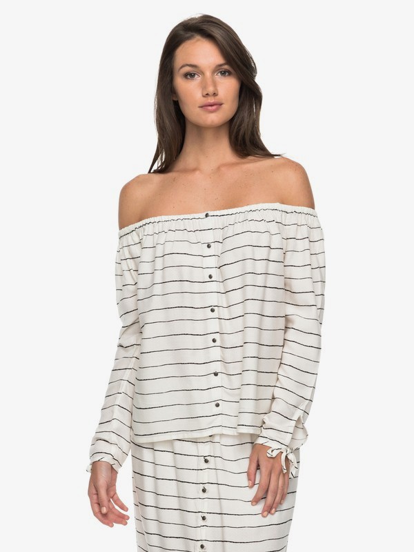 roxy, Blusa Feminina Cigana Estampada Roxy, MARSHMALLOW PENCIL STRIPE (xwkk) 0 Blusa Feminina Cigana Estampada Roxy Branco BR73901178 Roxy