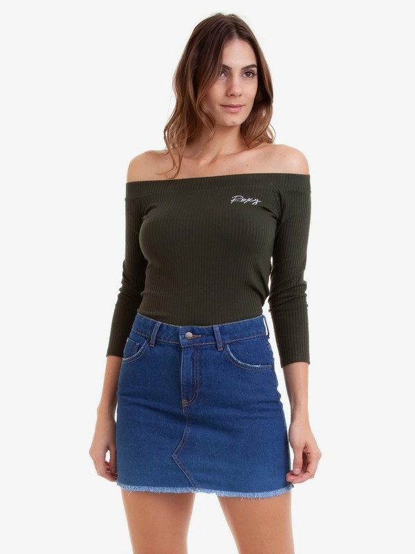 roxy, Blusa Ombro a Ombro Nice Fine Roxy, DUCK GREEN* (dcgr) 0 Blusa Ombro a Ombro Nice Fine Roxy BR73901195 Roxy