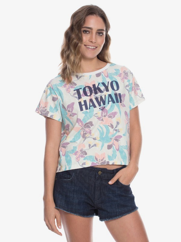 roxy, Camiseta Tokyo Hawaii, SEA SAND* (sea) 0 Camiseta Tokyo Hawaii Branco BR73911222 Roxy