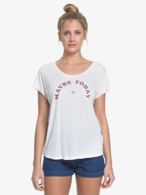 roxy, Camiseta Manga Curta Maybe Today Roxy, OFF WHITE* (off) 0 Camiseta Manga Curta Maybe Today Roxy Branco BR73911254 Roxy