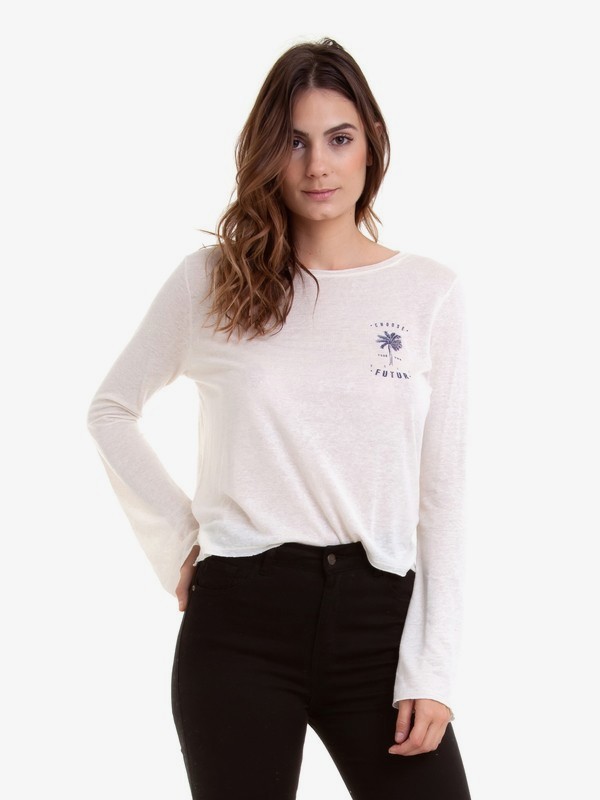roxy, Camiseta Manga Longa Pipeline Roxy, OFF WHITE (off) 0 Camiseta Manga Longa Pipeline Roxy Branco BR73931099 Roxy
