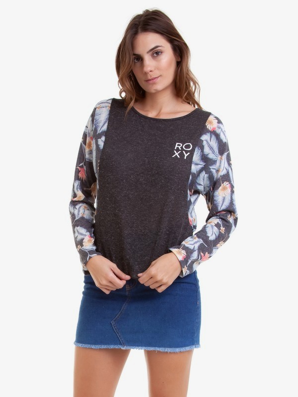 roxy, Camiseta Manga Longa Estampada Tropical Love Roxy, PRETO* (2013) 0 Camiseta Manga Longa Estampada Tropical Love Roxy Preto BR73931103 Roxy