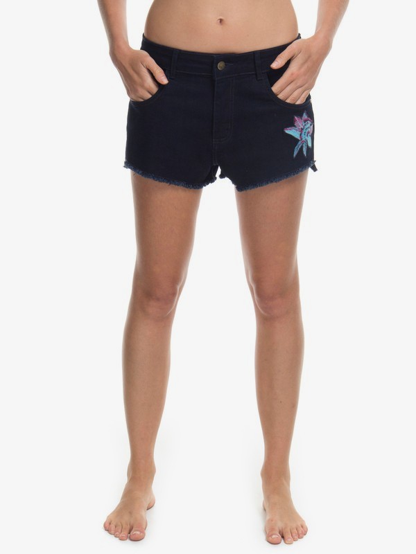 roxy, Shorts jeans Boy Fit Mahna Flower Roxy, MAROON (mar) 0 Shorts jeans Boy Fit Mahna Flower Roxy Azul BR74051209 Roxy