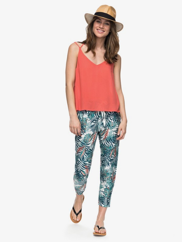 roxy, Calça Feminina Estampada Roxy, MARSHMALLOW JUNGLY FLOWERS* (xwwr) 0 Calça Feminina Estampada Roxy Verde BR75351249 Roxy