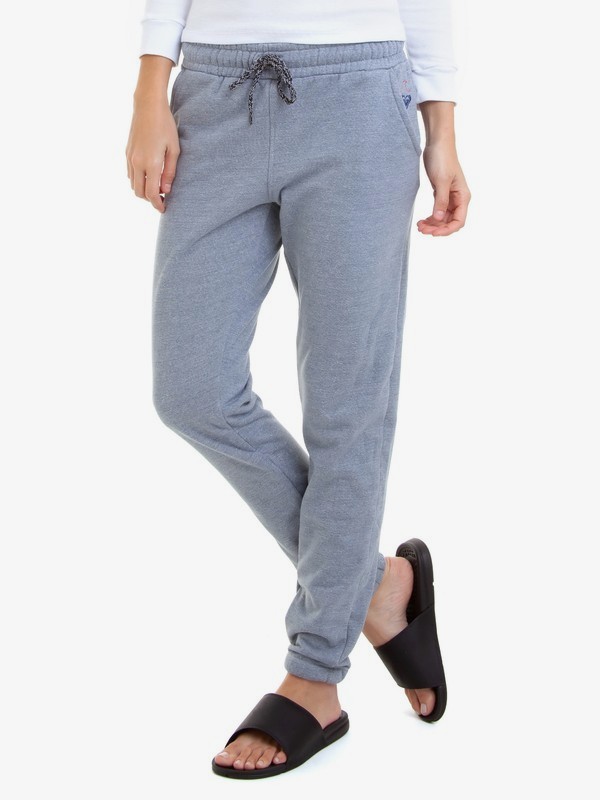 roxy, Calça de Moletom com Bordado Lateral Harmony Roxy, GREY HEATHER (grh) 0 Calça de Moletom com Bordado Lateral Harmony Roxy BR75351265 Roxy