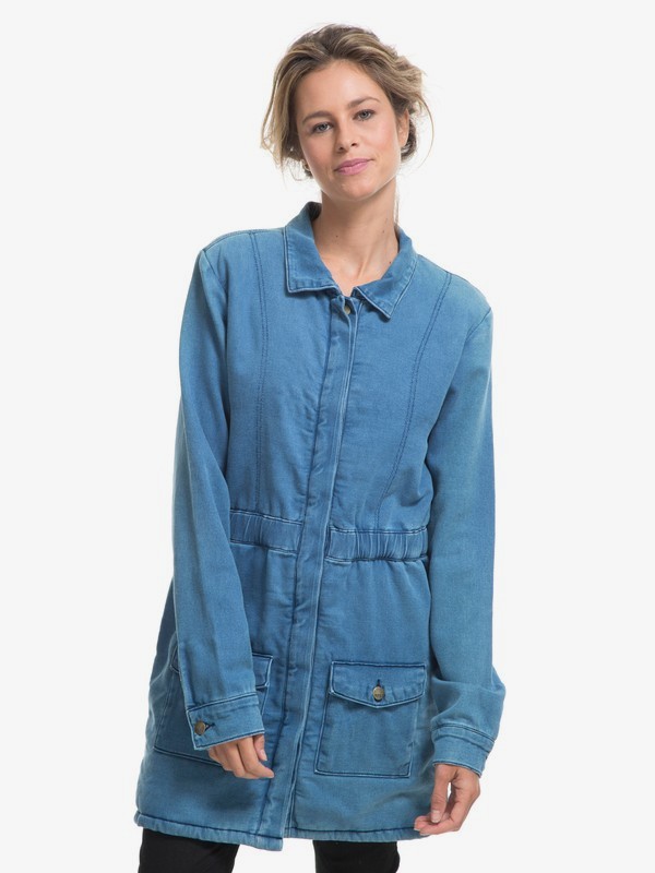 roxy, Parka Jeans c/ Forro de Sherpa Cozy Roxy, BLUE* (blu) 0 Parka Jeans c/ Forro de Sherpa Cozy Roxy Azul BR76421096 Roxy