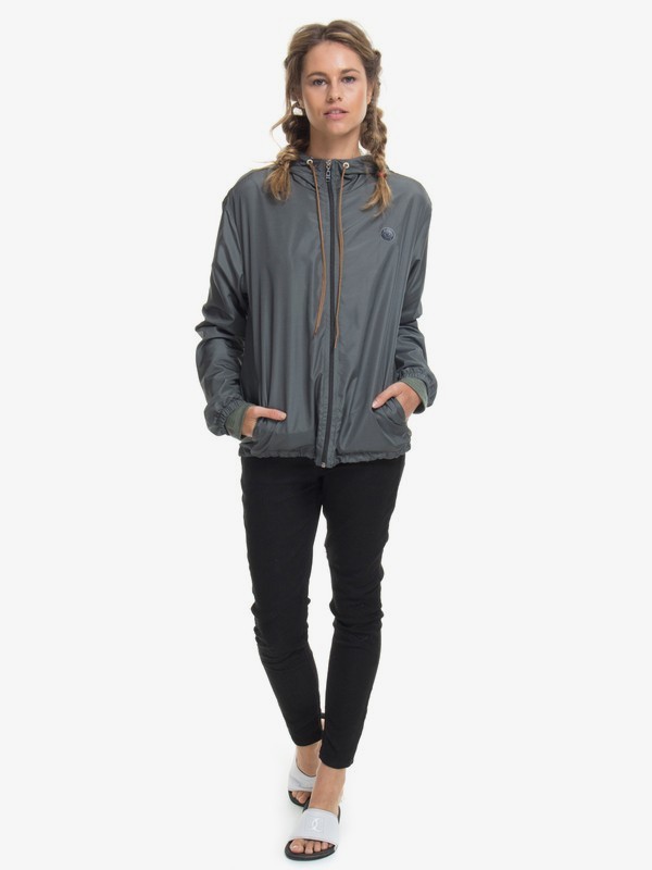 roxy, Jaqueta Corta Vento c/ Capuz To The Boat Roxy, GREY HEATHER (gre) 0 Jaqueta Corta Vento c/ Capuz To The Boat Roxy Verde BR76421098 Roxy