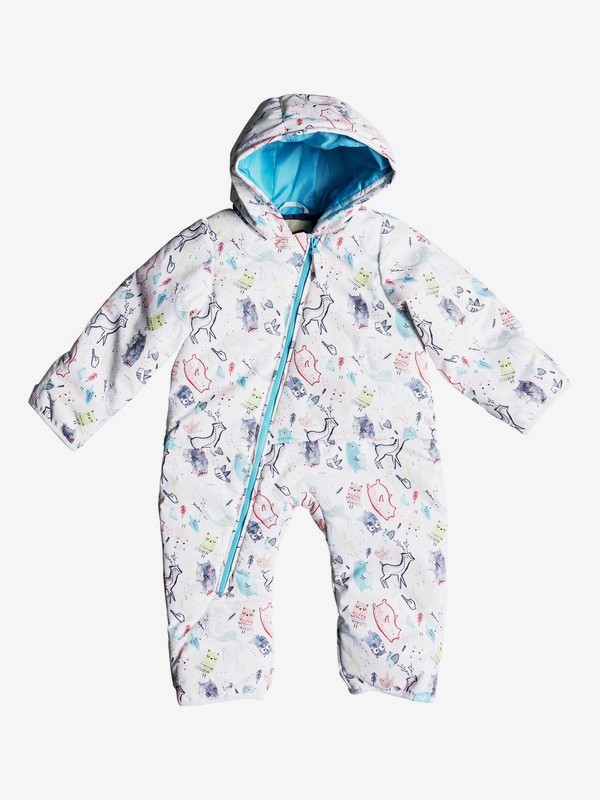 roxy, Baby Rose Snow Suit, BRIGHT WHITE_ANIMALS PARTY (wbb9) 0 Baby Rose Snow Suit Blanco ERETS03004 Roxy