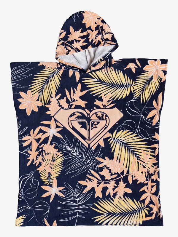 roxy, Pass This On Again - Surf Poncho, MED BLUE FULL FLORAL BIG SW (bte6) 0 Pass This On Again - Surf Poncho Blue ERGAA03064 Roxy