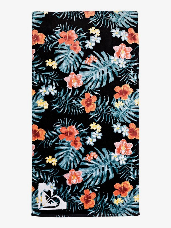 roxy, Pretty Simple - Strandtuch, ANTHRACITE HIBISCUS TWIST SWIM (kvj5) 0 Pretty Simple - Strandtuch Schwarz ERGAA03065 Roxy