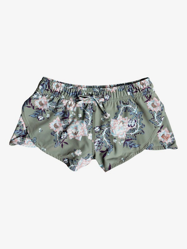 roxy, Girl's 7-14 Sonora Beauty Boardshorts, OLIVE ARIZONA RISING (glw6) 0 Girl's 7-14 Sonora Beauty Boardshorts Green ERGBS03052 Roxy