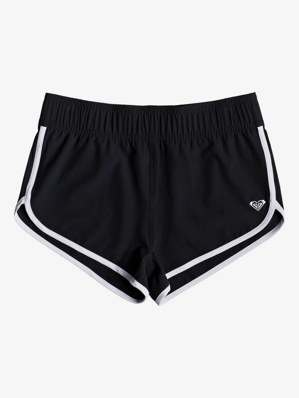 roxy, Girl's 7-14 Surfing Free Boardshorts, TRUE BLACK (kvj0) 0 Girl's 7-14 Surfing Free Boardshorts Black ERGBS03058 Roxy
