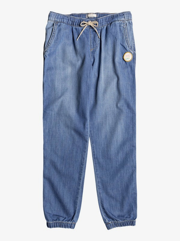 roxy, Las Chicas - Pantalon en denim ample pour Fille 8-16 ans, MEDIUM BLUE (bgy0) 0 Las Chicas - Pantalon en denim ample pour Fille 8-16 ans Bleu ERGDP03049 Roxy