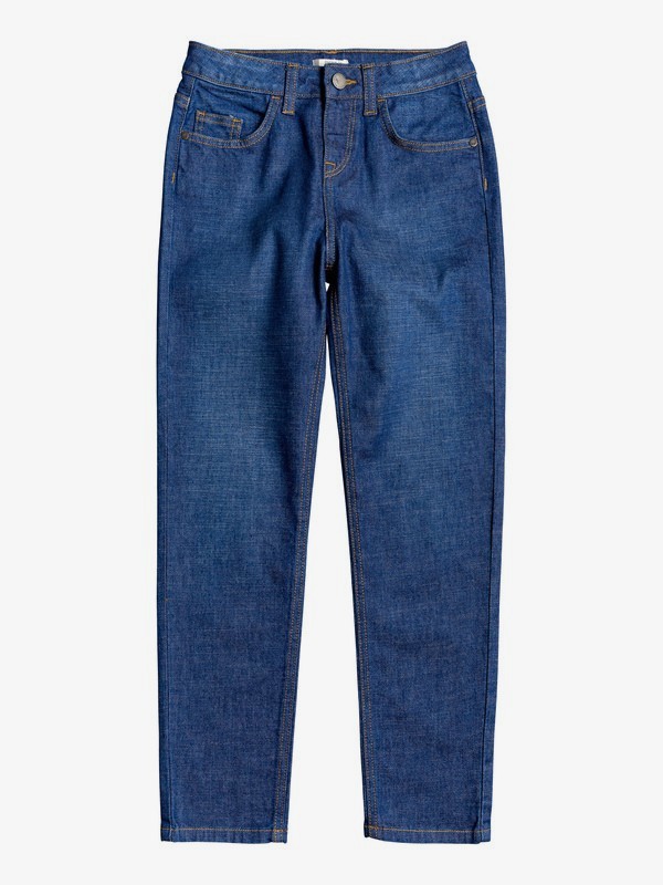 roxy, Ready Yet - Jean Mom fit pour Fille 4-16, DARK BLUE (bsww) 0 Ready Yet - Jean Mom fit pour Fille 4-16 Bleu ERGDP03054 Roxy