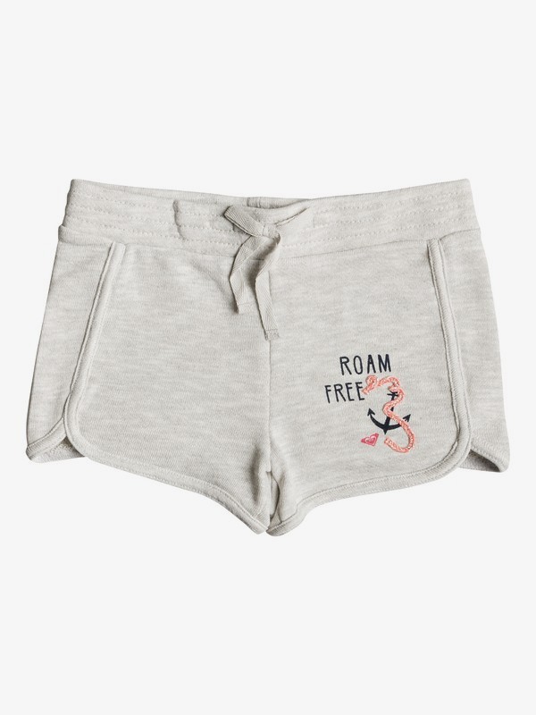 roxy, Girl's 7-14 Neon Tonight Roam Free Sweat Shorts, METRO HEATHER (tenh) 0 Girl's 7-14 Neon Tonight Roam Free Sweat Shorts ERGFB03075 Roxy