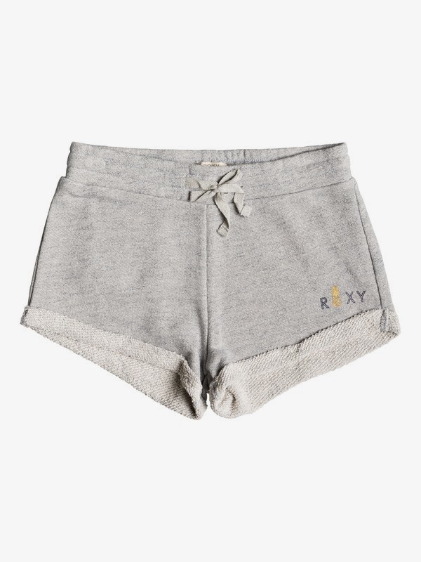 roxy, Girl's 7-14 Travel Often Heather A Sweat Shorts, HERITAGE HEATHER (sgrh) 0 Girl's 7-14 Travel Often Heather A Sweat Shorts Grey ERGFB03101 Roxy