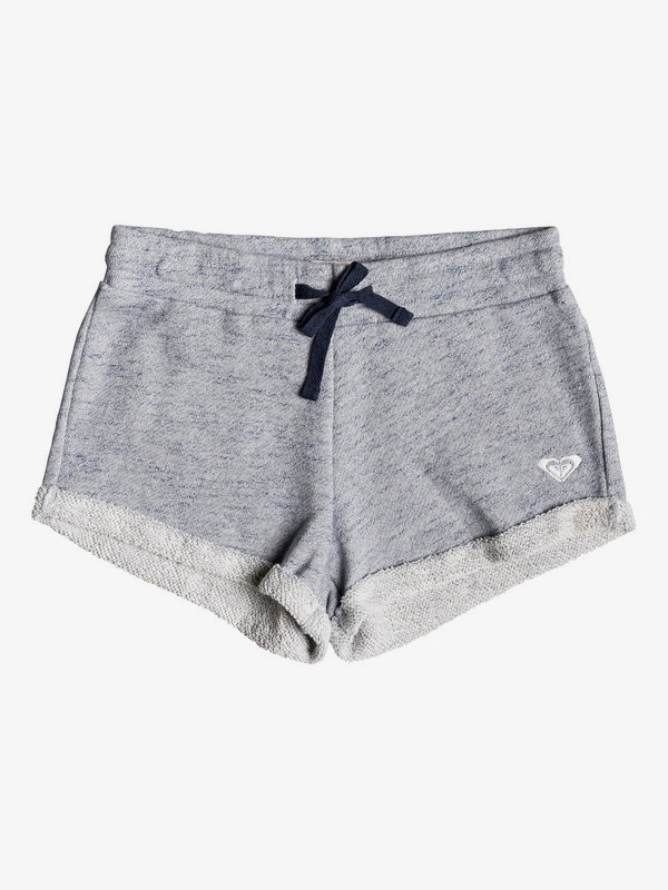roxy, Girl's 7-14 Travel Often Heather B Sweat Shorts, DRESS BLUES HEATHER (btkh) 0 Girl's 7-14 Travel Often Heather B Sweat Shorts Blue ERGFB03102 Roxy