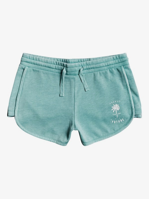 roxy, Girl's 7-14 New Adventures B Sweat Shorts, AQUIFER (bgw0) 0 Girl's 7-14 New Adventures B Sweat Shorts Blue ERGFB03104 Roxy