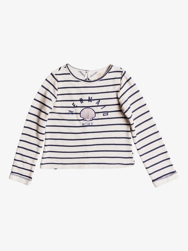 roxy, Heart And Soul - Sweat pour Fille 8-16 ans, DRESS BLUE NAUTIC STRIPE (btk8) 0 Heart And Soul - Sweat pour Fille 8-16 ans Bleu ERGFT03257 Roxy
