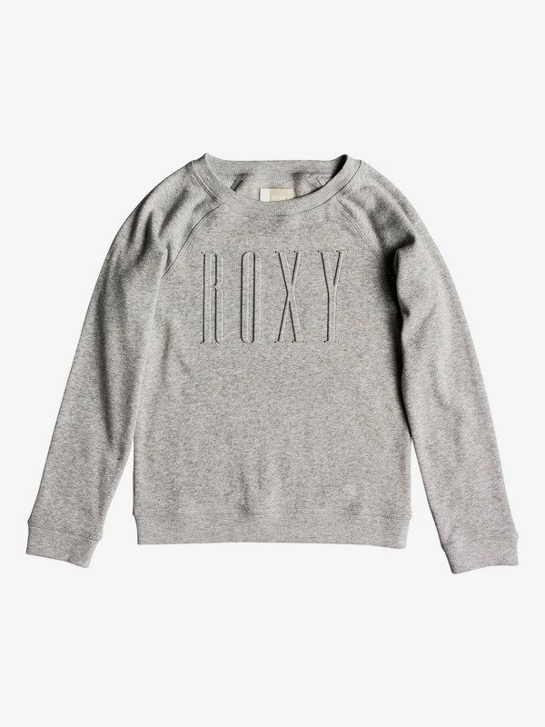 roxy, Girl's 7-14 Wind Blew Sweatshirt, HERITAGE HEATHER (sgrh) 0 Girl's 7-14 Wind Blew Sweatshirt Grey ERGFT03283 Roxy