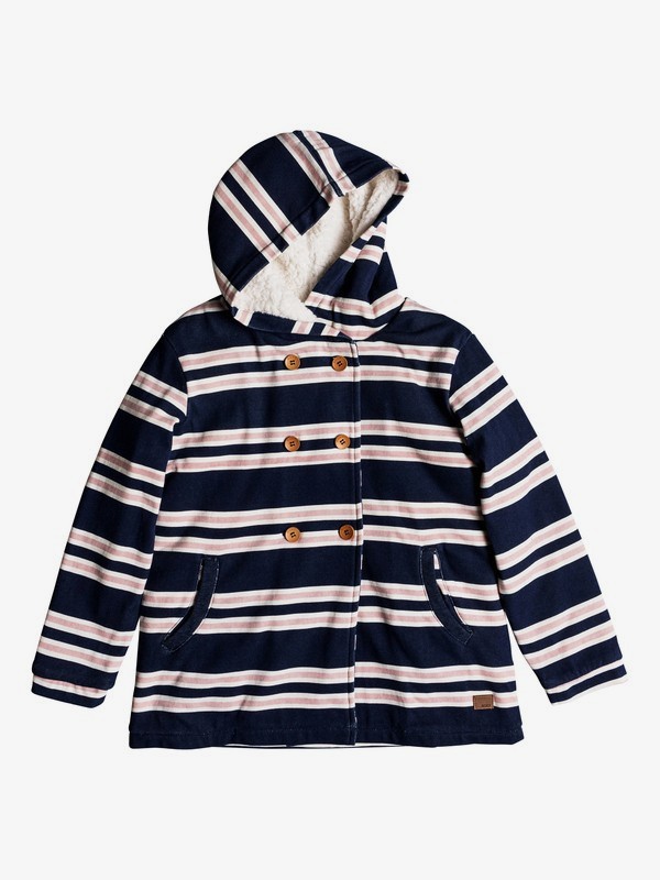 roxy, Keep On Waiting - Button-Up Hoodie for Girls 8-16, DRESS BLUES EASY HORIZONTAL (btk1) 0 Keep On Waiting - Button-Up Hoodie for Girls 8-16 Blue ERGFT03295 Roxy
