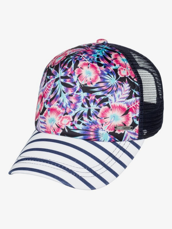roxy, Girl's 7-14 Just Ok Trucker Hat, ANTHRACITE TROPICAL DREAM (kvj9) 0 Girl's 7-14 Just Ok Trucker Hat ERGHA03103 Roxy