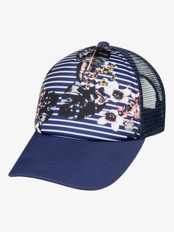 roxy, Girl's 7-14 Reggae Town Trucker Hat, MEDIEVAL BLUE BOARDWALK (bte6) 0 Girl's 7-14 Reggae Town Trucker Hat Blue ERGHA03116 Roxy