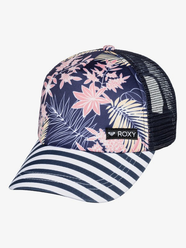 roxy, Just Ok - Trucker Cap for Girls 8-16, MED BLUE FULL FLORAL BIG SW (bte6) 0 Just Ok - Trucker Cap for Girls 8-16 Blue ERGHA03130 Roxy