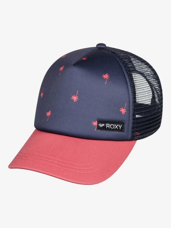 roxy, Girl's 7-14 Just Ok Trucker Hat, DRESS BLUES PALMITO (btk6) 0 Girl's 7-14 Just Ok Trucker Hat Blue ERGHA03142 Roxy