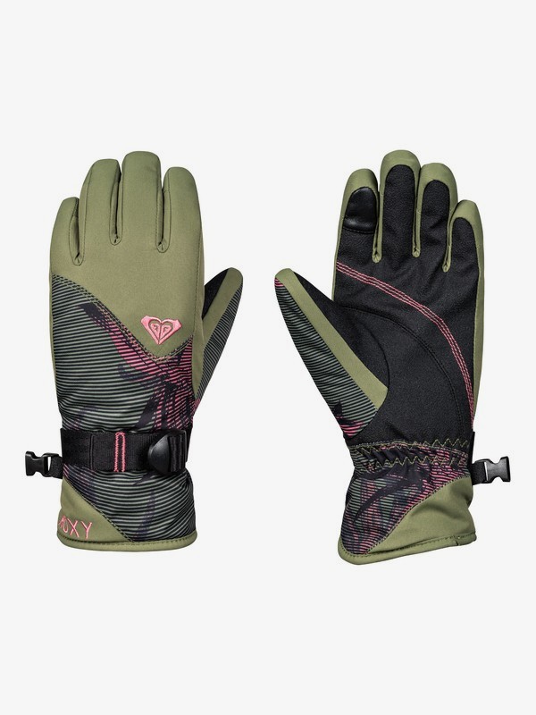 roxy, ROXY Jetty - Guantes para esquí/snowboard para Chicas 8-16, TRUE BLACK_SWELL FLOWERS GIRL (kvj5) 0 ROXY Jetty - Guantes para esquí/snowboard para Chicas 8-16 Negro ERGHN03014 Roxy