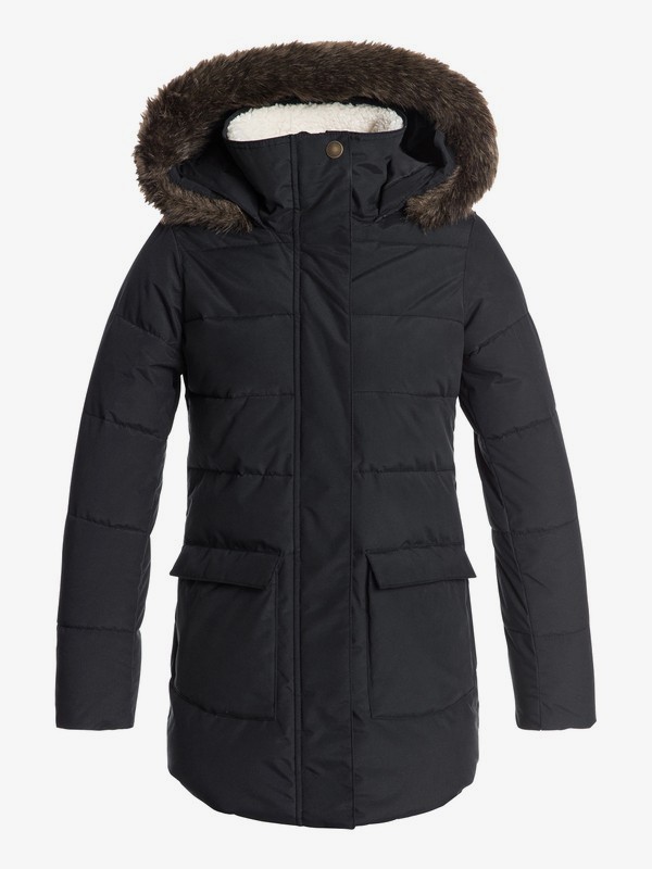 roxy, Elsie - Doudoune longue à capuche imperméable pour Fille 8-16 ans, TRUE BLACK (kvj0) 0 Elsie - Doudoune longue à capuche imperméable pour Fille 8-16 ans Noir ERGJK03054 Roxy